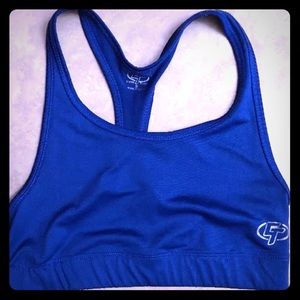 Blue Racerback sports bra by Gametime Sz S